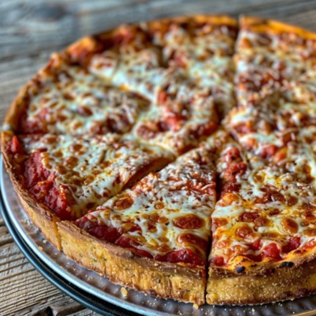 Chicago Style Deep Dish Pizza.