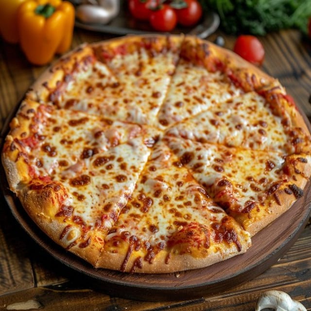 (Medium 14") 4 Cheese Pizza.